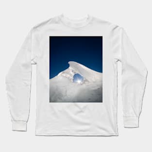 Ice formation illuminated by sun light Long Sleeve T-Shirt